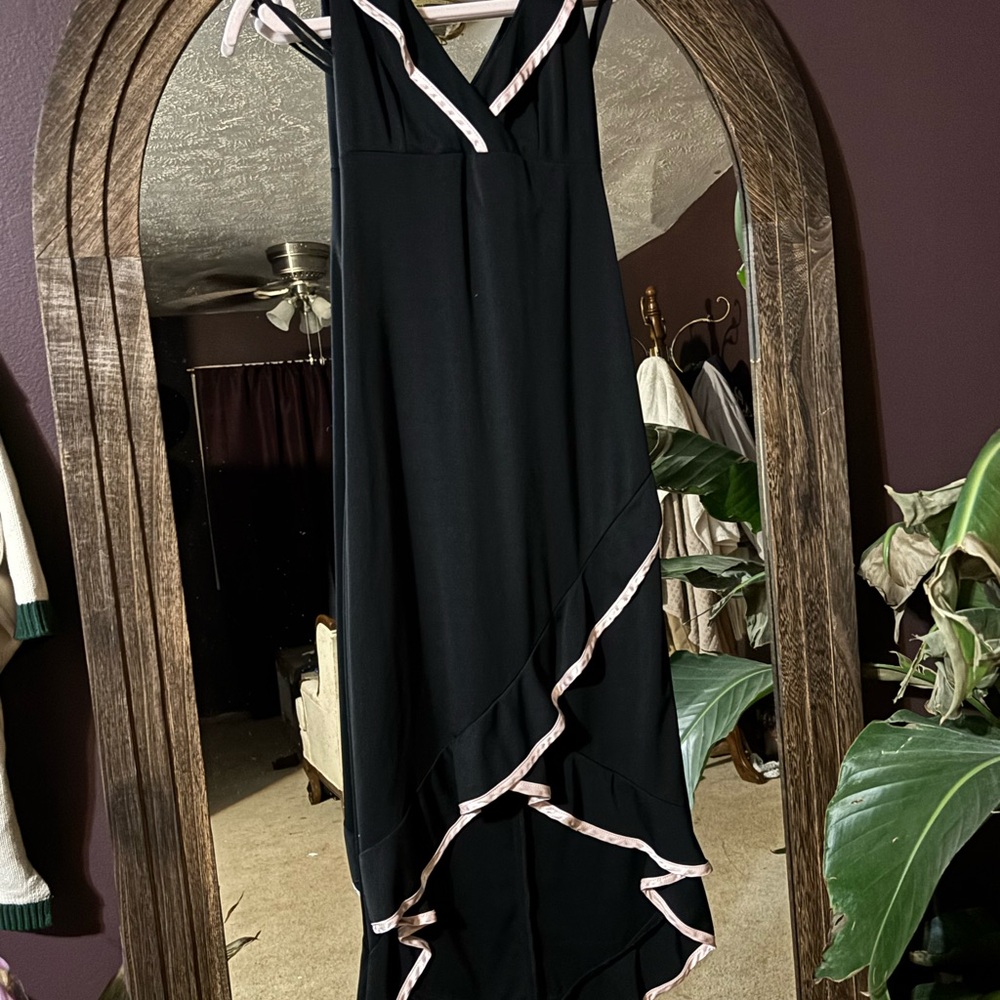 Elegant Black and Pink Women's Dress